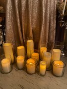 Extra Large Led Pillar Candle Set with Cylinders Set